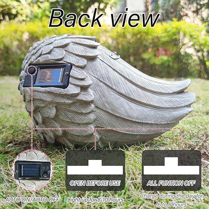 Solar Cat Garden Statues Outdoor Décor-Cat Figurines Solar LED Light Lawn Ornaments - Yard Decorations for Patio, Balcony, Backyard -Unique Birthday House Warming Gifts for Mom