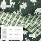 Lodge Bedspread Twin/Twin XL Size Quilt with 1 Sham. Cabin 2- Piece Reversible All Season Quilt Set. Rustic Quilt Coverlet Bed Set. Rio Ridge Collection (Forest Green)
