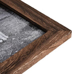 Yaetm-8x10 Picture Frame, Natural Solid Wood Photo Frame Display for Tabletop And Wall High Definition Glass Carbonized Black(2 pack)