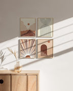 HAUS AND HUES 8"x10" Beige Oak Wood Picture Frame Set of 4-8x10 Wood Picture Frame, 8x10 Frames 4 Pack, 8x10 Poster Frame, 8x10 Frame Wood, 8 by 10 Picture Frames, Set of 4 Frames 8x10 Frame Only