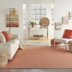 Nourison Home Positano 6' x 9' Terracotta Fabric Modern Area Rug (6' x 9')