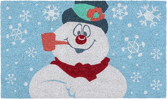 Gertmenian Paramount Frosty Coir Doormat - 2x3 Welcome Mat (2-Pack), Ideal for High Traffic Areas in Front Door, Garage, Entryway - Blue/Celebrate, 80026