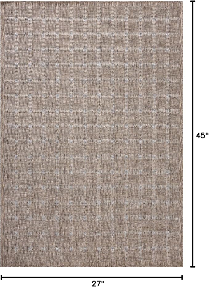 Loloi Amber Lewis Topanga Collection TOP-01 Natural/Bone 2'-3" x 3'-9" Indoor/Outdoor Area Rug