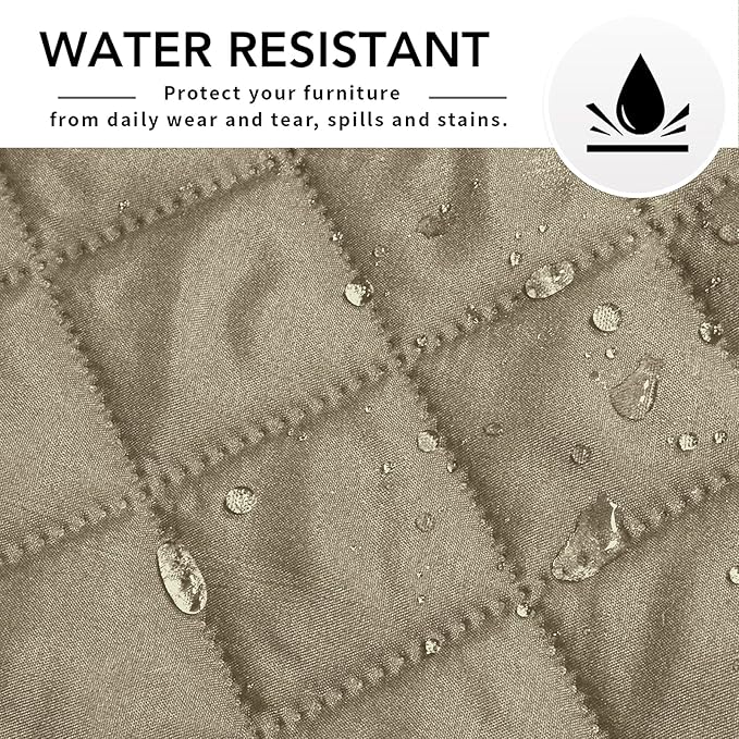 Easy-Going L Shape Sofa Slipcover - Reversible Sectional Couch Cover for Pets & Kids (Large, Beige/Beige)