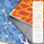 Area Rug 2x3 Washable Entry Small Rug Multicolored Tropical Botanical Modern Floral Indoor Kitchen Door Mat Entrance Carpet Non Slip for Bedroom Living Room, Porch