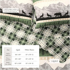 Great Bay Home 2-Piece Reversible Rustic Lodge Bedspread Quilt with 1 Sham. All-Season Quilt Set. (Twin/Twin XL, Salt Creek)