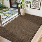COSY HOMEER-Door-Mat 32"x48" Non Slip Absorbent Entryway Rugs Dirt Trapper Doormats Washable Entrance Mats Low Pile Welcome Floor Mat for Front Back Door and Entry Mats,Brown