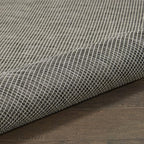 Nourison Positano Indoor-Outdoor Charcoal 4' x 6' Area Rug, Easy Cleaning, Non Shedding, Bed Room, Living Room, Dining Room, Backyard, Deck, Patio (4x6)