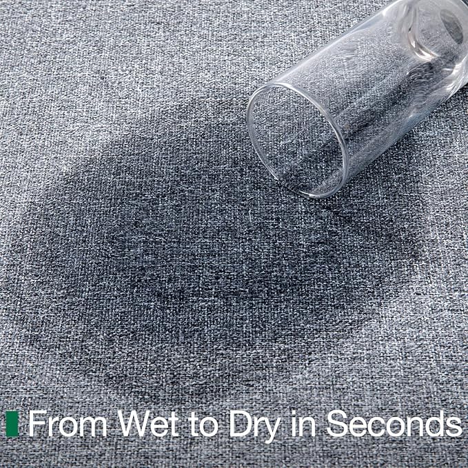 LUMI Ultra Thin Door Mat for Entryway,18"x59" Low Profile Non Slip Rubber Backing Indoor Doormat, Easy Clean Welcome Entrance Mat for Inside House, Patio,Light Grey