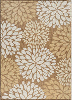 Beverly Rug Outdoor Rug 8x10 Modern Exotic Tropical Leaf Area Rugs for Indoor and Outdoor Patio Deck Porch Garden Water Resistant Washable Outside Carpet (8 x 10 Wooden)