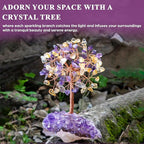 Amethyst & Citrine Crystal Tree with Cluster Base Tree of Life Decor for Shelf, Bedroom, Birthday Gifts for Women, Sister Gift, Birthday Gifts for Mom, Cute Home Office Decor Housewarming Present