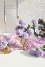 Floroom 12pcs Lilac Faux Silk Mums Artificial Flowers Bulk Fake Chrysanthemums with Stems for DIY Wedding Table Centerpieces Floral Arrangements Vase Fillers Home Decorations