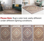 Keen Home Design 5x7 Rug - Machine Washable Area Rug with Non-Slip Backing, Ideal for Living Room, Dining Room, Bedroom - Vintage, Easy Clean, Durable, Low Pile Rug - (5' x 7')