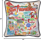 Catstudio San Francisco City Embroidered Decorative Throw Pillow