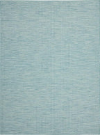 Nourison Positano Indoor/Outdoor Aqua 10' x 14' Area Rug, Easy Cleaning, Non Shedding, Bed Room, Living Room, Dining Room, Backyard, Deck, Patio (10x14)