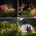 Solar Lights Outdoor Decoration, Waterproof Xmas Outdoor Lights Decor for Yard, Patio, Garden, and Front Porch, 80 LEDs Swing with The Wind (8 Pack, Warm White)