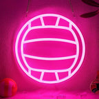 Volleyball Neon Signs for Wall Decor, Sports Neon Lights for Bedroom Living Room Game Room Club, 5V USB Power with Hanging Chain Hooks