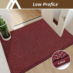 COSY HOMEER-Door-Mat 36"x60" Non Slip Absorbent Entryway Rugs Dirt Trapper Doormats Washable Entrance Mats Low Pile Welcome Floor Mat for Front Back Door and Entry Mats,Red