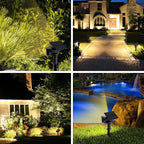 WELALO Solar Spot Lights Outdoor, [6 Pack/3 Modes] Solar Landscape Spotlights, Adjustable Solar Powered Security Lights, IP65 Waterproof Wall Lights for Walkway, Yard, Garden, Driveway (Warm White)