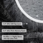 8x10 Ft Extra Large Shag Rugs for Living Room, Tie Dyed Ultra Soft Fluffy Furry Area Rugs for Bedroom Indoor Floor, Aesthetic Carpet for Kids Home Decor (Dark Grey)