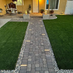 LUMENGY Paver Light Slim 0.5x8 Inch (0.55 x 7.87 inches) 2700K Warm White Glare-Free Steel Brick Lighting for Pavers, Walls, Driveway & Pathway Borders, Waterproof, Drive-Over Rated - 12V AC/DC