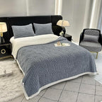 UKELER Sherpa Fleece Blanket 60 × 80 inch, Ultra Soft Twin Size Throw Blanket for All Season, Cozy Plush Arch Blankets for Bed Couch Sofa Office Camping, Blue Grey