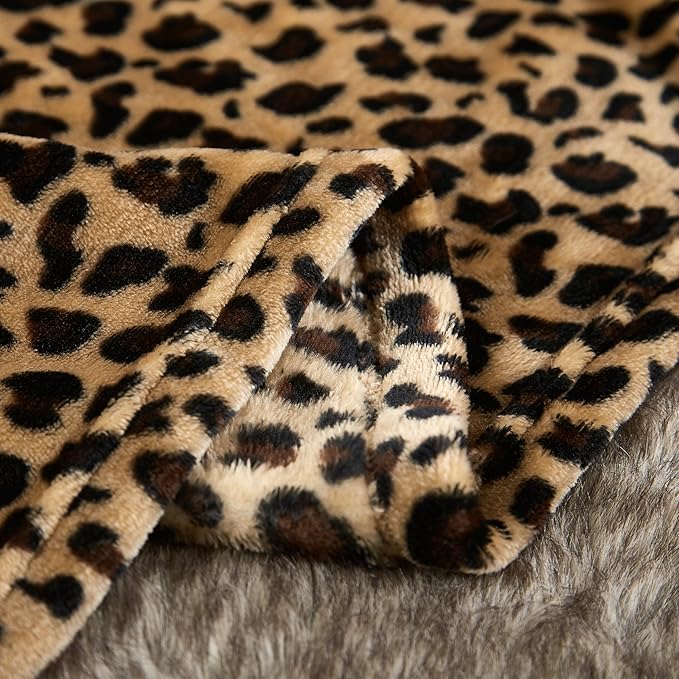 MERRYLIFE Leopard Throw Blanket Decorative Fleece Throw | Ultra-Plush Colorful Oversized | Couch Blanket Travel Lap | King Size(90" 102", Cheetah)