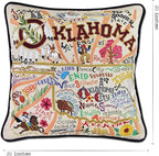 Catstudio Oklahoma Embroidered Decorative Throw Pillow
