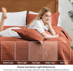 Love's cabin Quilts for Full Bed Umber Bedspreads Bedding Set - Lightweight Bedspread Comforter - Coin Pattern Bedding Coverlet for All Season - 3 Pieces (1 Quilt, 2 Pillow Shams)