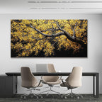 TAIJXAGSG Large Canvas Wall Art Decor For Living Room Pictures Gold Tree Wall Art Decoration Abstract Tree Plants Artwork Wall Art Modern Painting Pictures For Bedroom Home Kitchen Office 29"X 58"