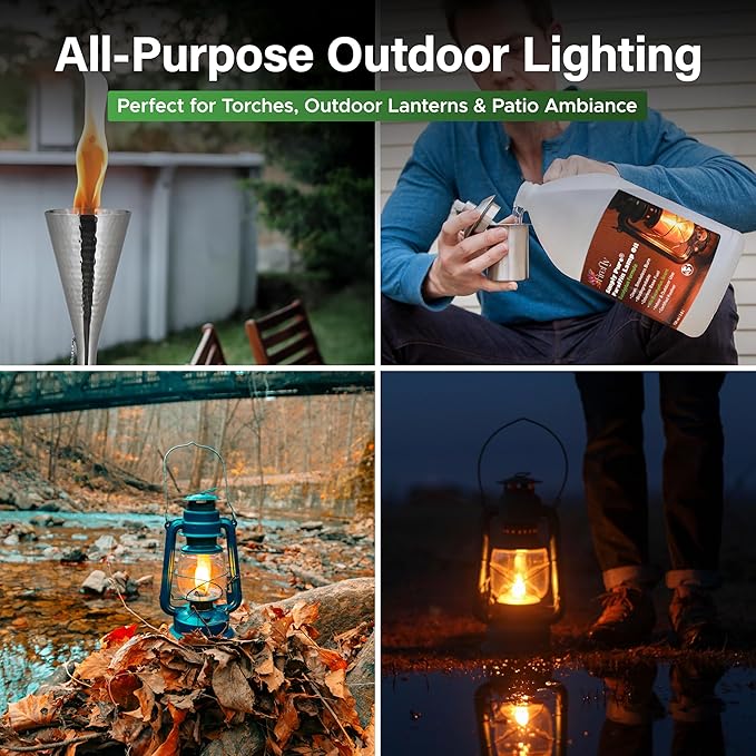 Firefly Kosher Eucalyptus Paraffin Lamp Oil - Smokeless, Virtually Odorless, Long-Lasting - 1 Gallon