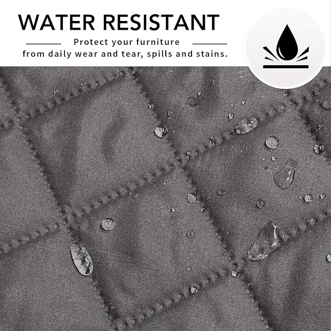 Easy-Going L Shape Sofa Slipcover - Sectional Couch Cover with Chaise Lounge & Reversible Sofa Cover Protection for Pets & Kids (Large, Gray/Gray)