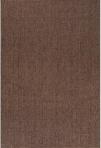 CAMILSON Easy Jute Rug 4x6, Indoor Outdoor Brown Color Fiber Area Rugs for Living Room Patio and Kitchen Rug, Solid Boho Woven Design, Easy-Cleaning, Washable Outside Carpet Alfombras (4 x 6)