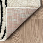 Abani Nuevo Beige Black Swirls Modern Area Rug 8' x 10' for Living Room, Bedroom - Abstract Design - Durable & Easy to Clean