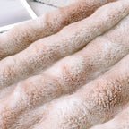 UKELER Camel Faux Fur Throw Blanket 50''x60'' Decorative Shaggy Velvet Blanket Fluffy Cozy Plush Warm Bed Throws for Couch, Sofa, Office, Camping