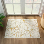 LUXE WEAVERS Sunset Collection 372 Gold 2x3 Modern Abstract Area Rug