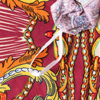 ABREEZE Bohemian Duvet Cover Set Colorful Orange Boho Retro Bedding Set Damask Paisley Cotton Duvet Cover Tribal Reversible Bedding Exotic Style Comforter Cover 3-Piece King