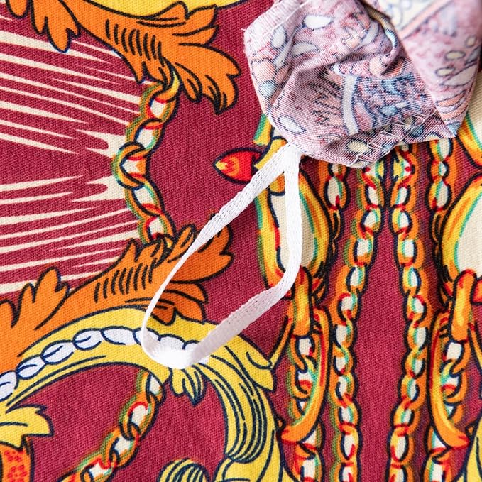 ABREEZE Bohemian Duvet Cover Set Colorful Orange Boho Retro Bedding Set Damask Paisley Cotton Duvet Cover Tribal Reversible Bedding Exotic Style Comforter Cover 3-Piece Full