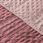 Vianney Twin Size Comforter Novo Blush Bedding Reversible Lightweight Quilt Blanket 71x93 Inches Soft Breathable Cozy Throw for Couch or Bed