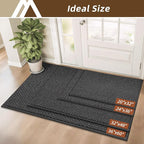 COSY HOMEER-Door-Mat 32"x48" Non Slip Absorbent Entryway Rugs Dirt Trapper Doormats Washable Entrance Mats Low Pile Welcome Floor Mat for Front Back Door and Entry Mats,Dark Grey
