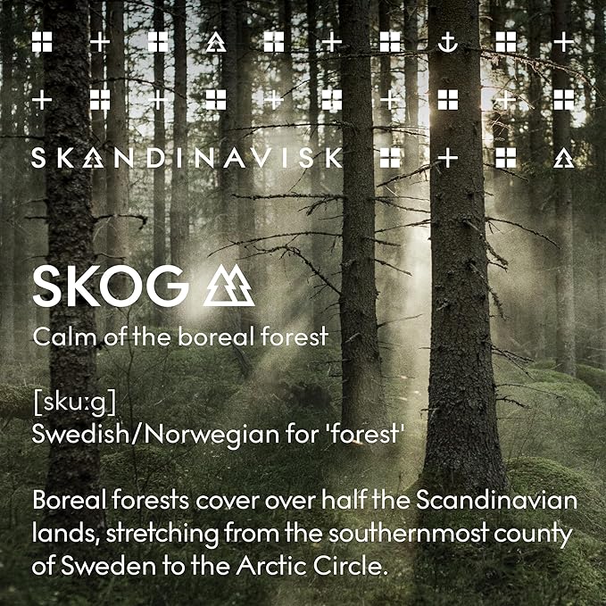 Skandinavisk Skog 'Forest' Scented Candle with 2 Wicks, Special Edition, Scent Notes: Pine Needles and Fir Cones, Birch Sap and Lily of The Valley, Vegan Formula, 12.3 oz.