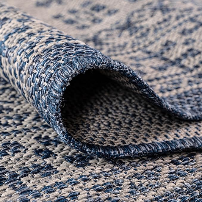 Keen Home Design Terrace Outdoor Area Rug - 8x10 Washable Indoor/Outdoor Rug for Patio, Kitchen, Balcony, Beach, Garden, Deck and Porch, Size: 7'7"x10'