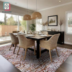 RUGSURE Washable Area Rugs, 9' x 12' - 1/6 Thick - Stain & Water Resistant Non-Slip - Perfect Resistant Rug for Living Room, Bedroom, Nursery, Pet & Child Friendly, Vibrant Colors Rugs, Purple