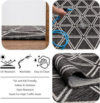 Keen Home Design Outdoor Rug - 8x10 Washable Indoor/Outdoor Rug for Patio, Balcony, Kitchen, Garden, Beach, Deck and Porch. Size: 7'9" x 10'2"