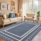 Outdoor Patio Rug, Outside Rectangular Carpet, Moroccan Geometric Rugs, Washable Large Indoor Outdoor Rug 6x9 Mats for RV, Picnic, Backyard, Deck, Balcony, Porch, Beach