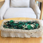 Qingbei Rina Green Potpourri Bag,Evergreen Scented Potpourri Dried Flower,Christmas Decorative Bowl Vase Filler,Home Fragrance, Winter Holiday Table Decor,8.4oz.