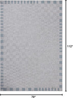 Loloi Amber Lewis Topanga Collection TOP-07 Silver/Blue 6'-7" x 9'-4" Indoor/Outdoor Area Rug