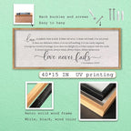 LuZhiQiang Love is Patient Love is Kind Wall Decor 40"X15" Bible Verse Quote 1 Corinthians 13 For Bedroom Above Bed Christianity Couple Sign Large Wood Framed Wall Hanging Art (Wood)