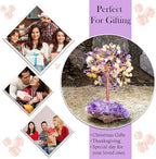 Amethyst & Citrine Crystal Tree with Cluster Base Tree of Life Decor for Shelf, Bedroom, Birthday Gifts for Women, Sister Gift, Birthday Gifts for Mom, Cute Home Office Decor Housewarming Present