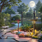 CINOTON 8 Pack RGBCW Solar Pathway Outdoor Lights, 3 Lighting Modes Solar LED Garden Lights, IP65 Waterproof Outside Solar Powered Landscape Lighting for Sidewalk Driveway Backyard RGB/Warm/Cold White